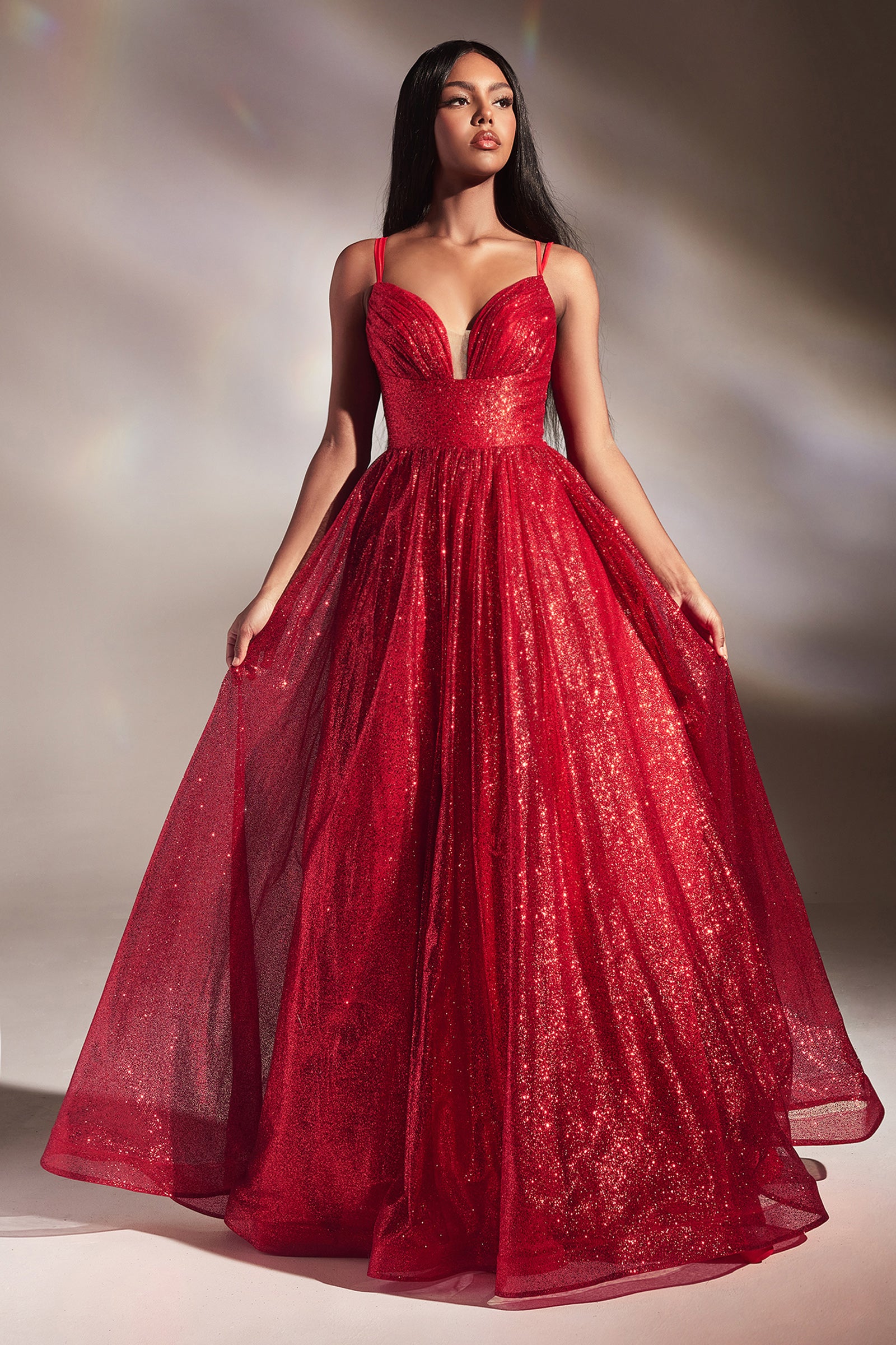 Cheap Cinderella Prom Dress Red