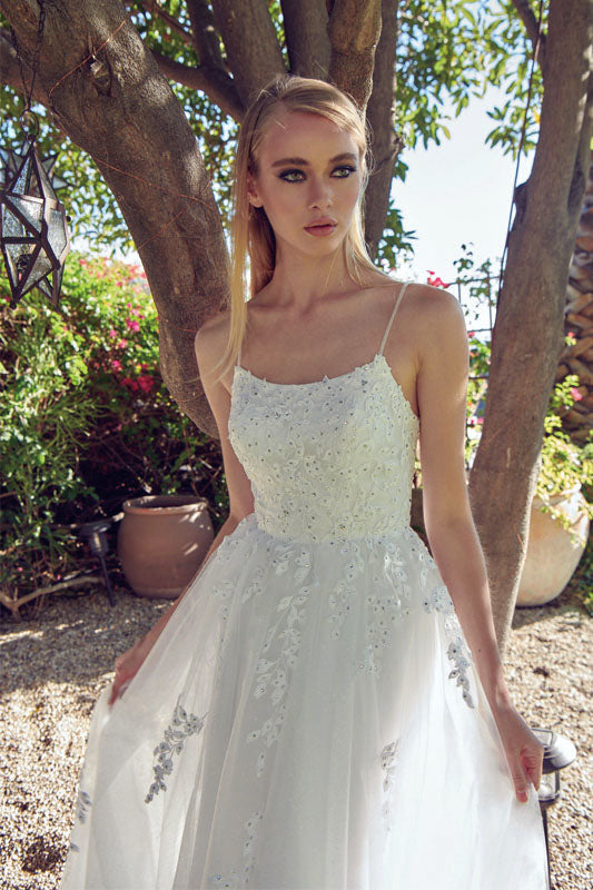 JULIET 260W Floral Applique Tulle Ball Gown