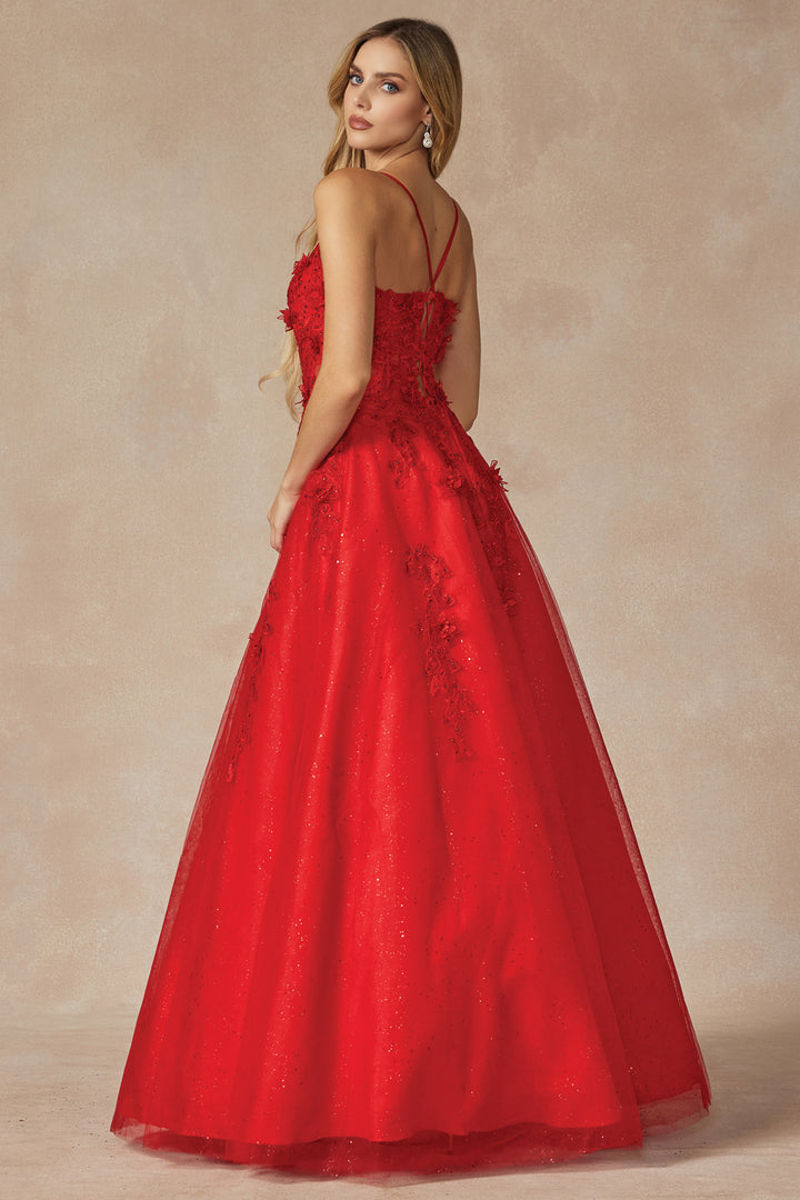 JULIET 285 3D Flower Corset Bodice A-Line Gown