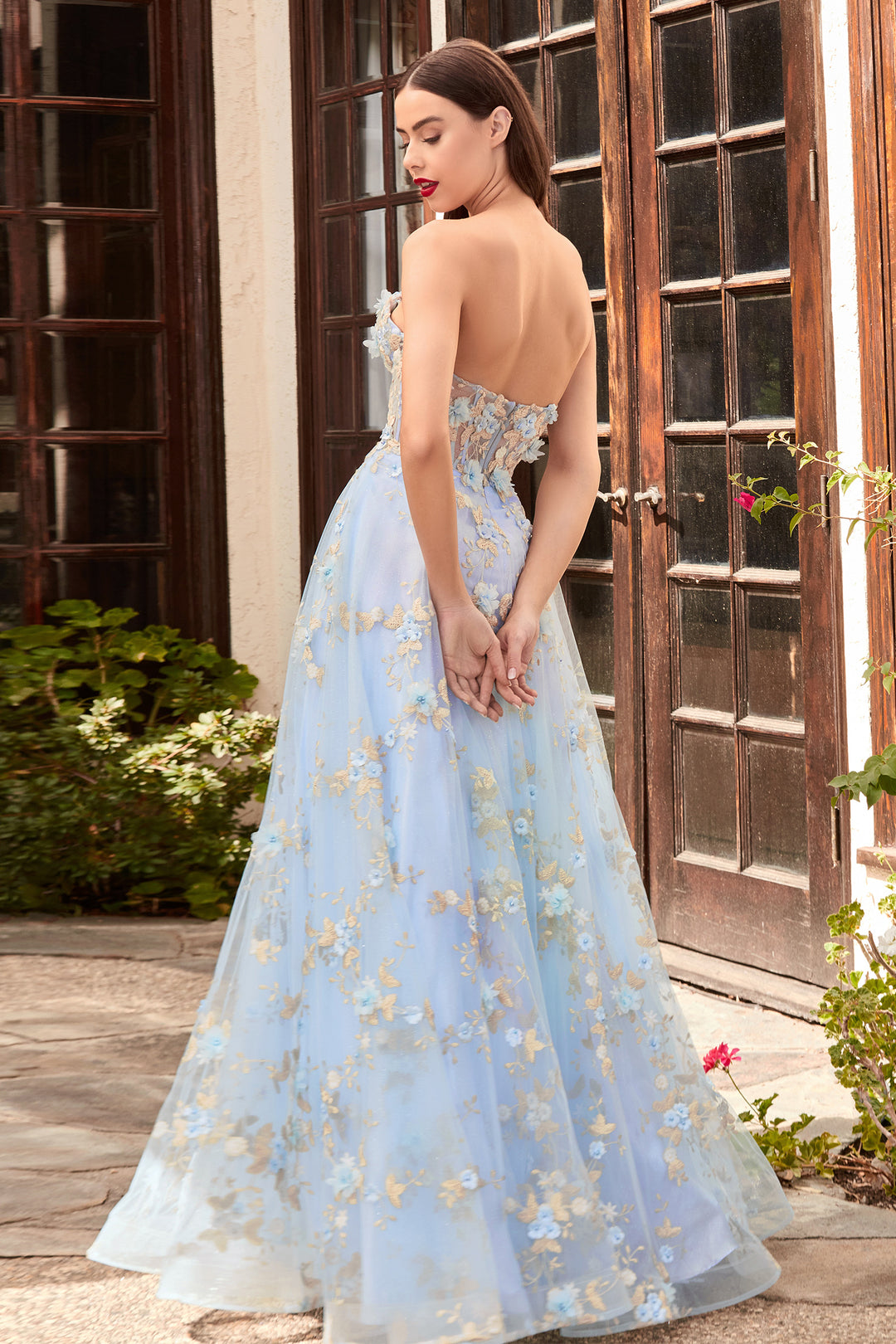 Cinderella Divine Satin Strapless Fitted Gown Style #CD163 – LA