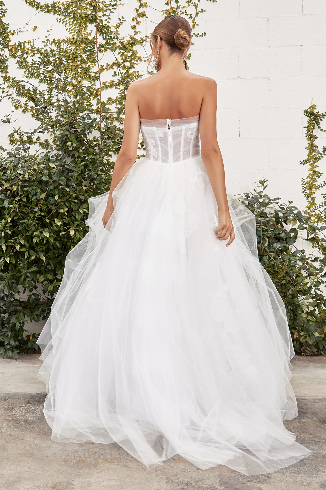 CINDERELLA DIVINE A1050W Strapless Illusion Corset Bridal Gown