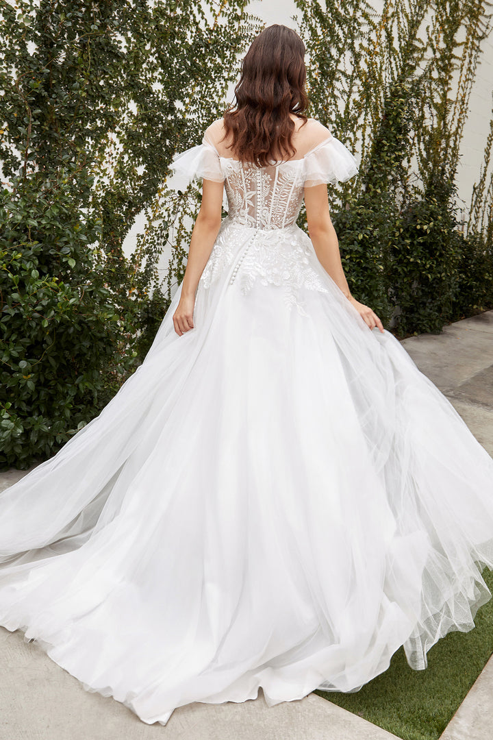CINDERELLA DIVINE A1070W Ruffle Ornate Corset Bridal Gown