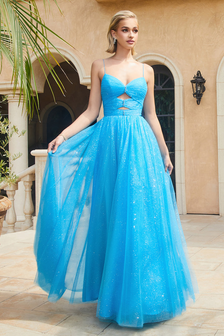 CINDERELLA DIVINE CR871 A-Line Sleeveless Tulle Gown