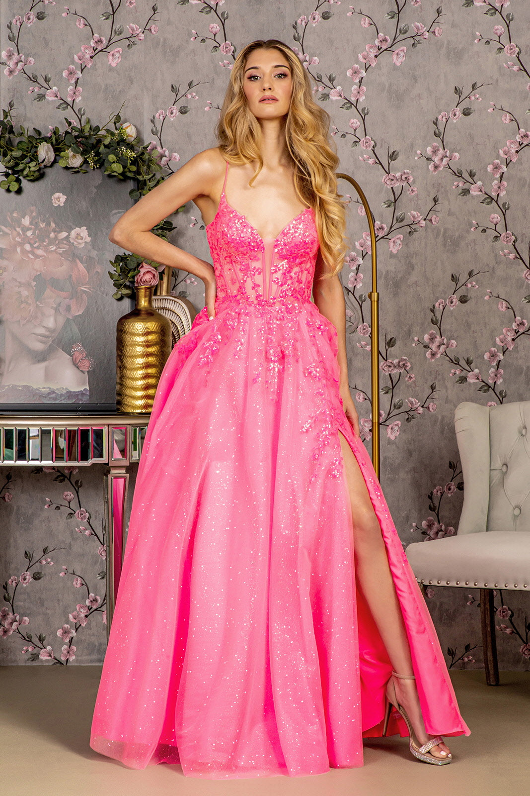 GLS BY GLORIA GL3218 Sweetheart Corset Evening Dress