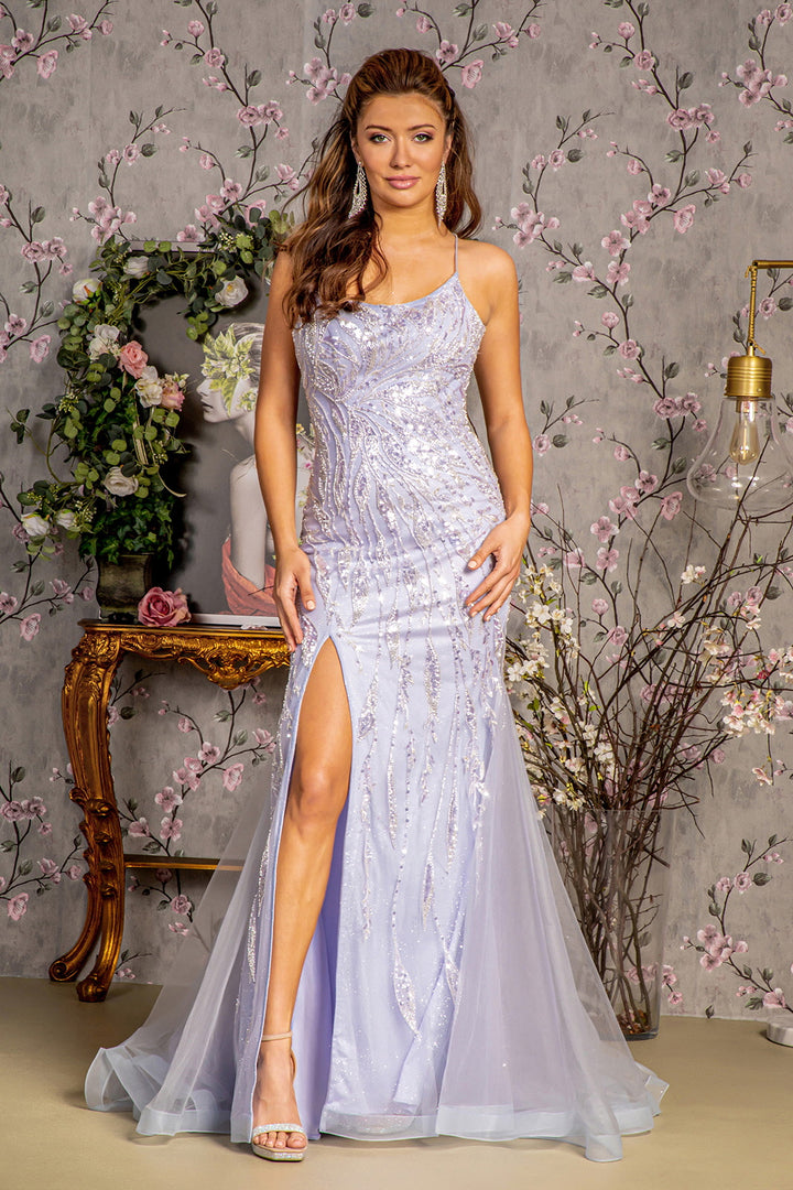 GLS BY GLORIA GL3382 Jewel Embellished Sleeveless Prom Gown