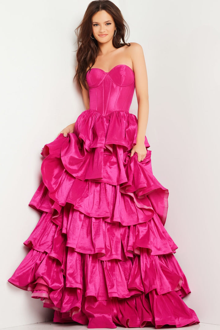 Jovani 36619 Strapless Ruffled Prom Dress