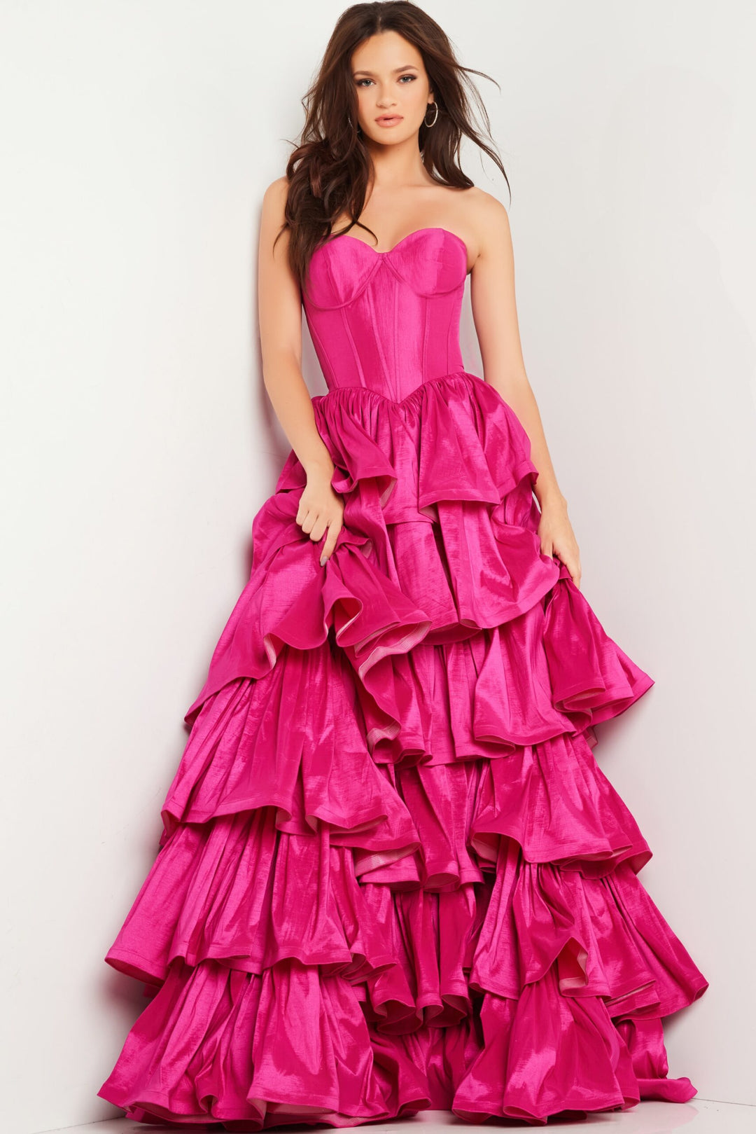 Jovani 36619 Strapless Ruffled Prom Dress