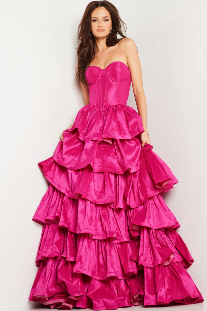 Jovani 36619 Strapless Ruffled Prom Dress