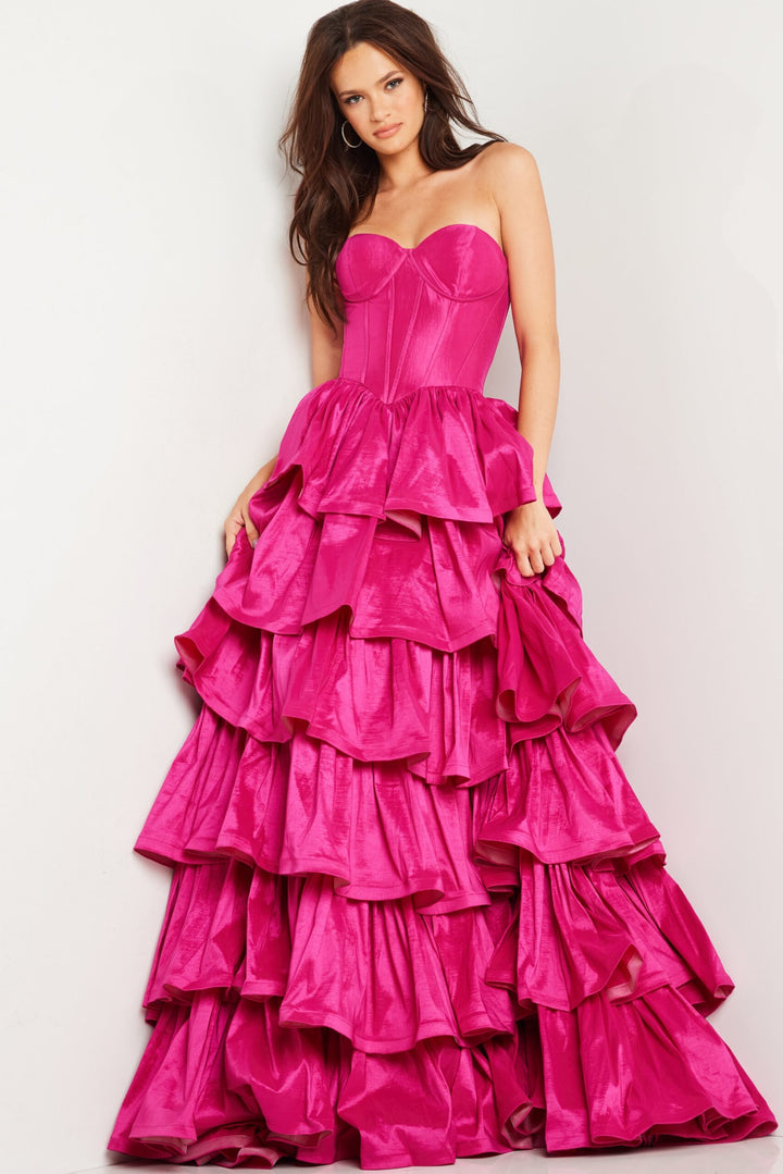 Jovani 36619 Strapless Ruffled Prom Dress