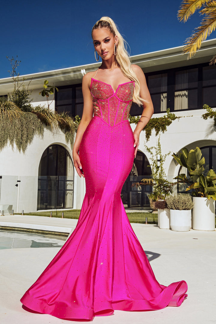 PORTIA & SCARLETT PS23360 Sleeveless Seamed Mermaid Gown